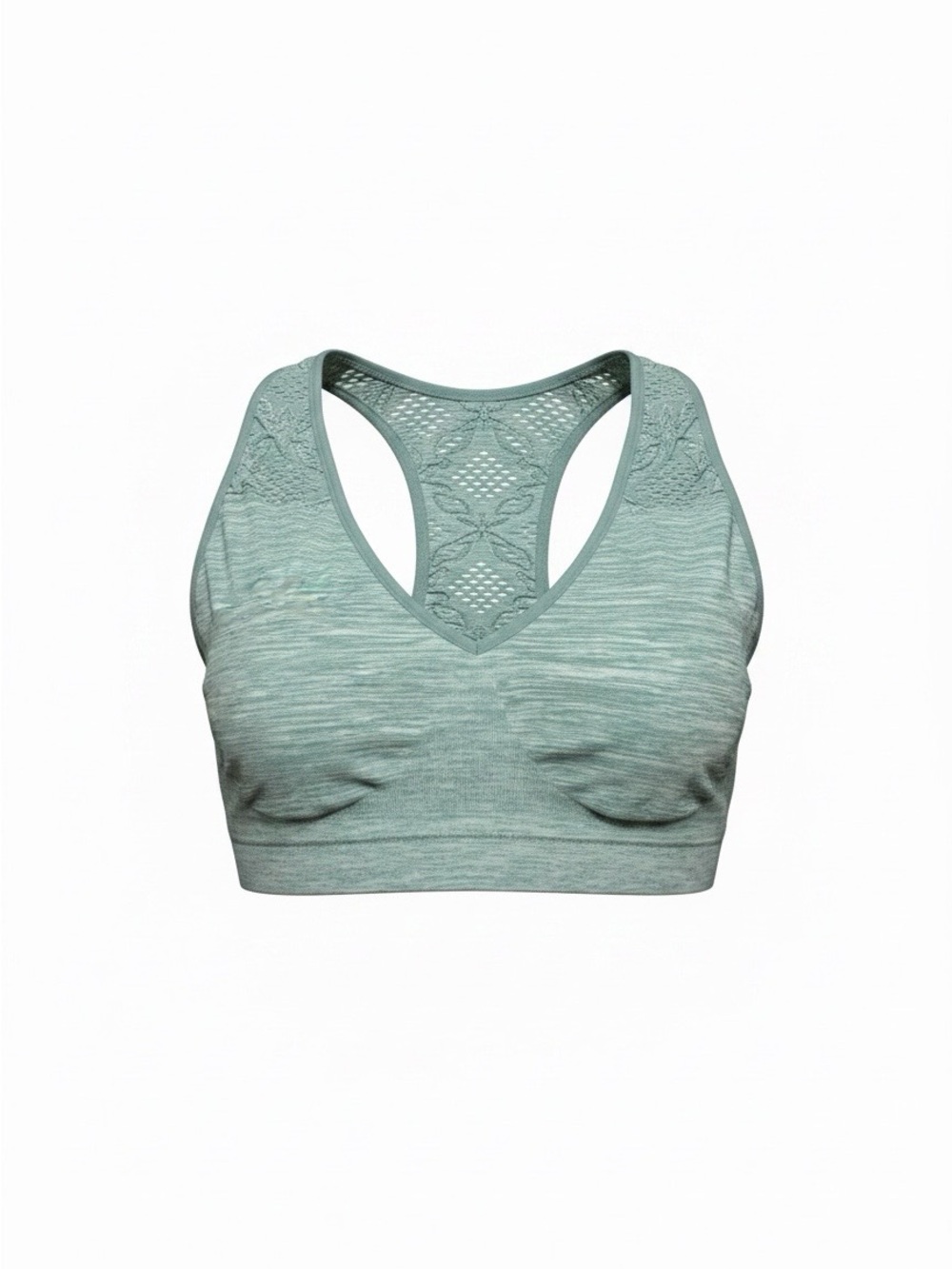 Fruit of the Loom Lace Racerback Sports Bra - Sage